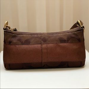 Coach Monogram Handbag Gold Accents